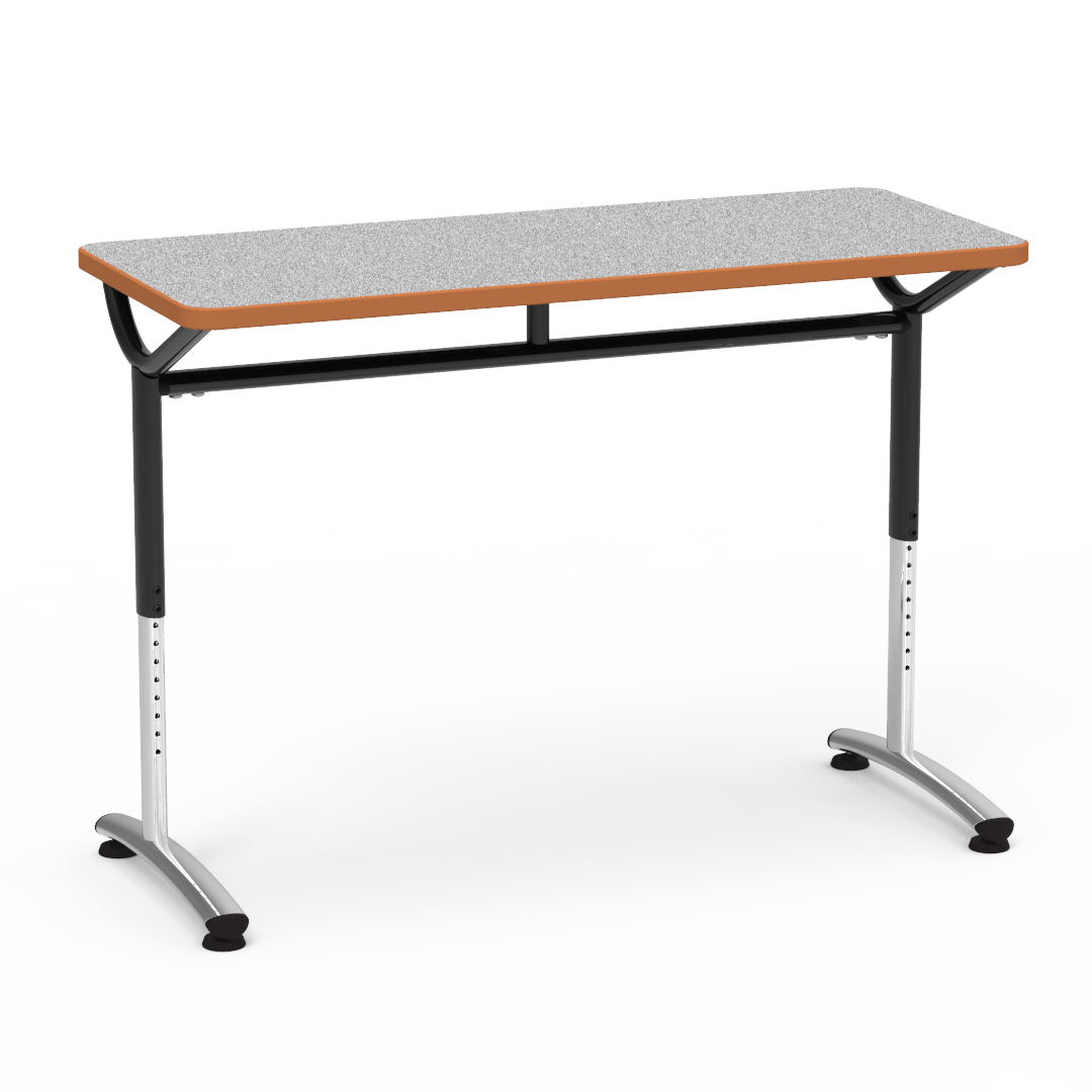 Virco TEXT Series Training Study Computer Desk Table 48"W x 20"D x 26"-34"H (TABLE-TE20488YADJ)