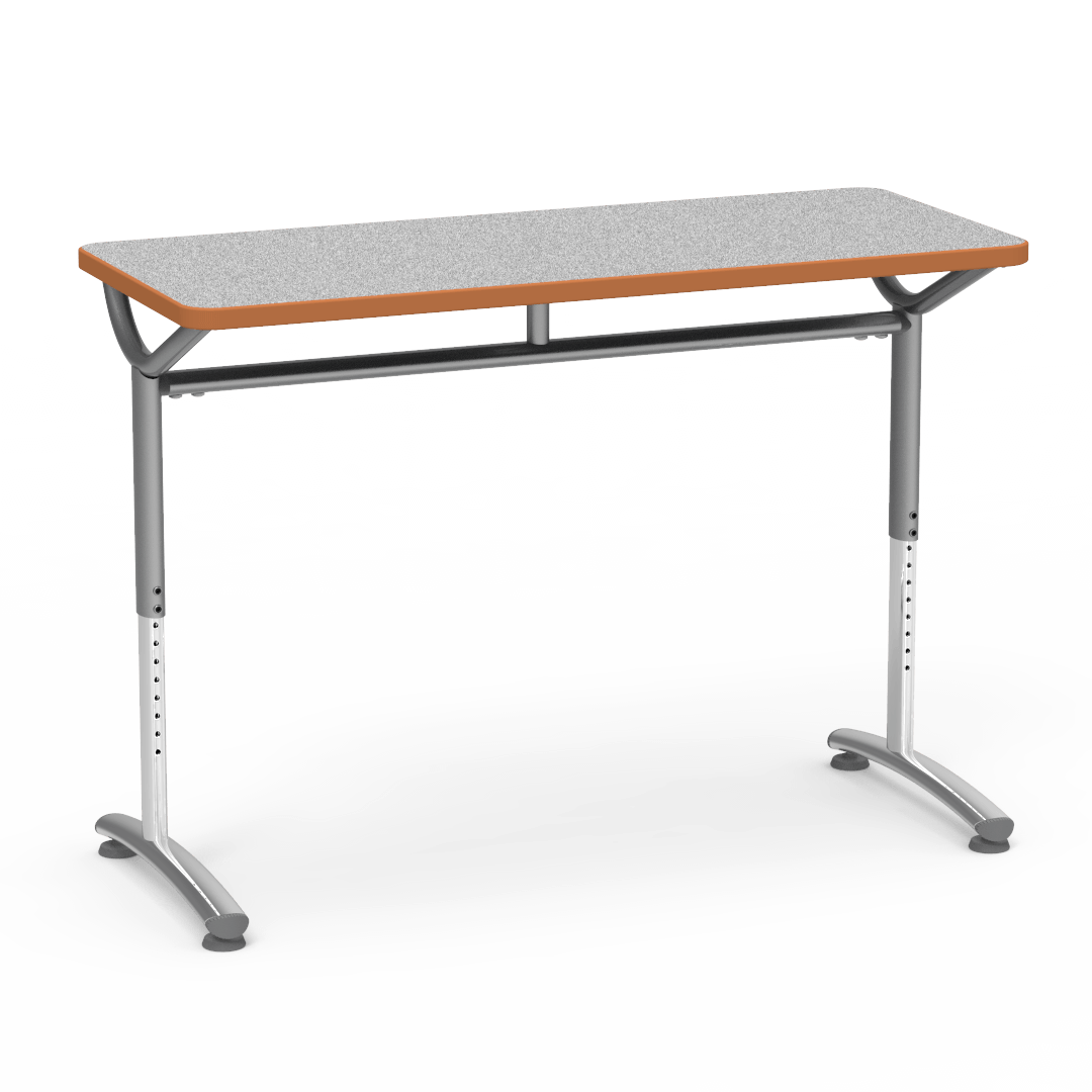 Virco TEXT Series Training Study Computer Desk Table 48"W x 20"D x 26"-34"H (TABLE-TE20488YADJ)