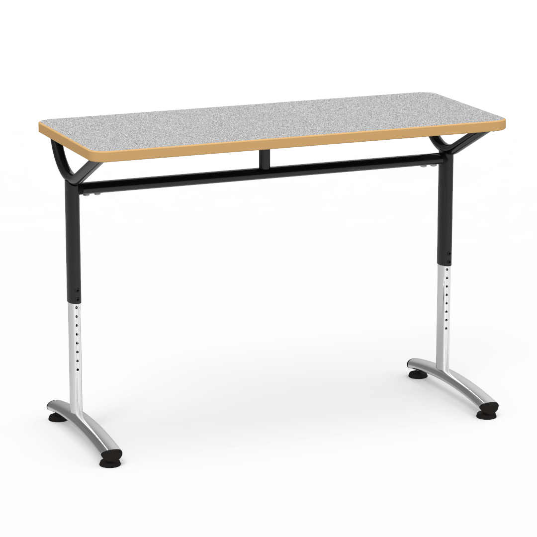Virco TEXT Series Training Study Computer Desk Table 48"W x 20"D x 26"-34"H (TABLE-TE20488YADJ)