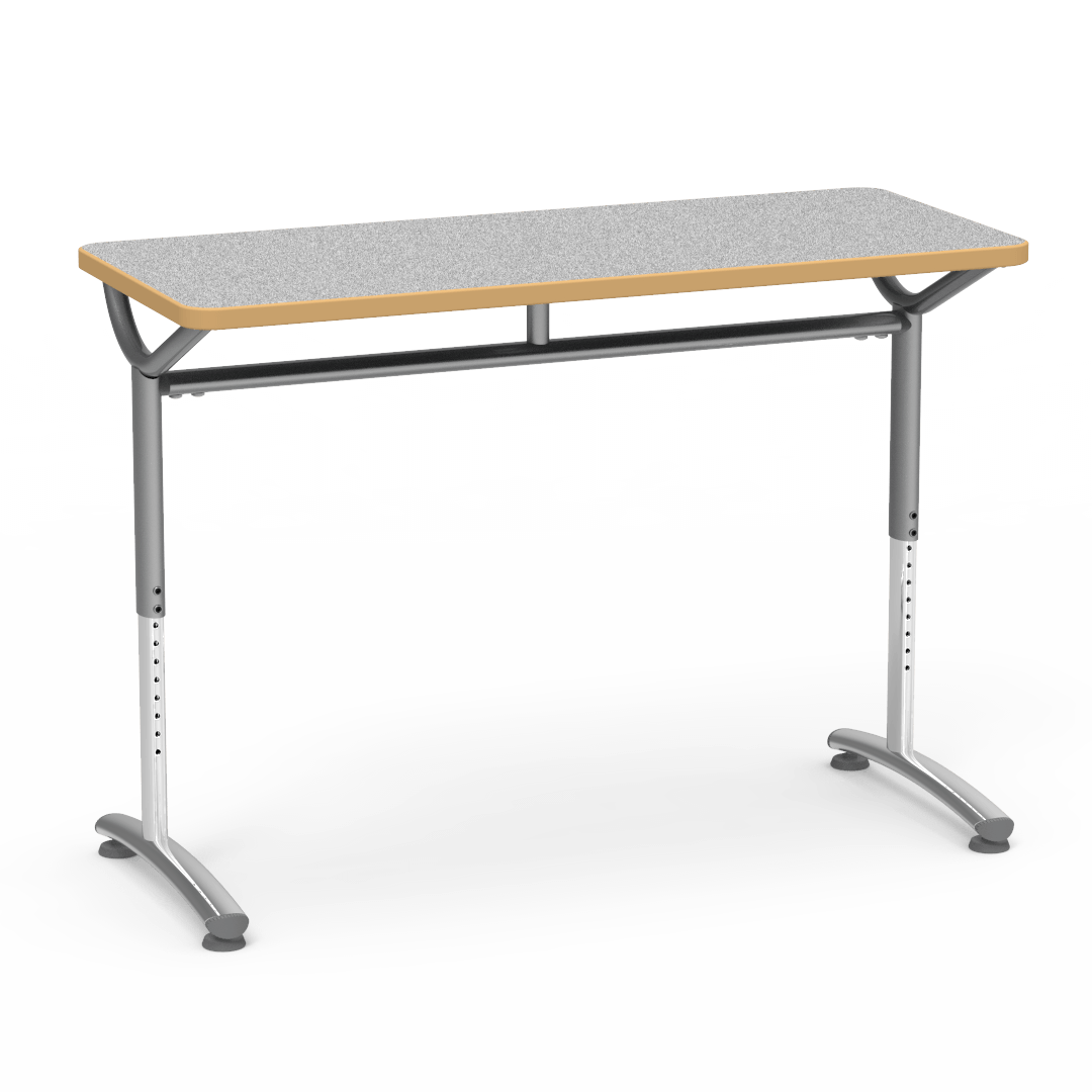 Virco TEXT Series Training Study Computer Desk Table 48"W x 20"D x 26"-34"H (TABLE-TE20488YADJ)