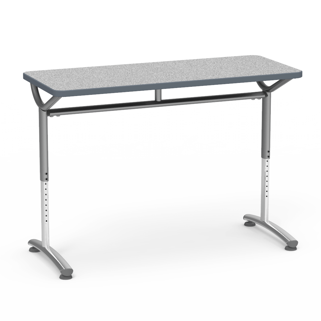 Virco TEXT Series Training Study Computer Desk Table 48"W x 20"D x 26"-34"H (TABLE-TE20488YADJ)