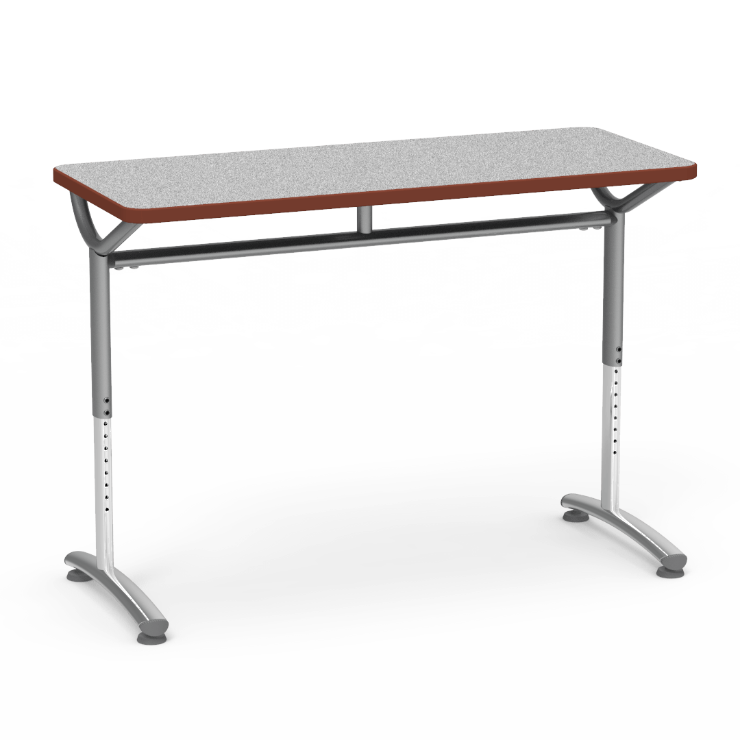 Virco TEXT Series Training Study Computer Desk Table 48"W x 20"D x 26"-34"H (TABLE-TE20488YADJ)
