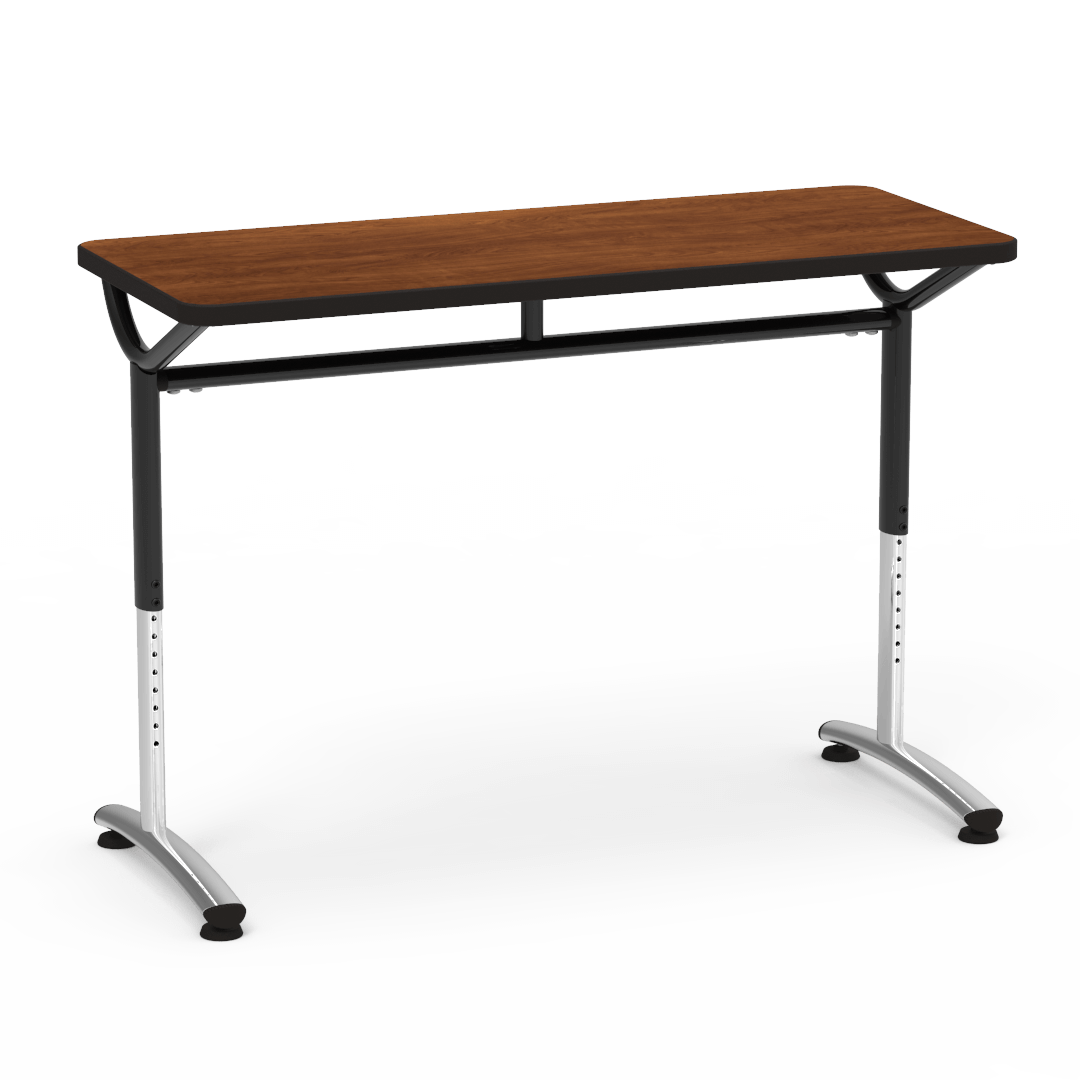 Virco TEXT Series Training Study Computer Desk Table 48"W x 20"D x 26"-34"H (TABLE-TE20488YADJ)