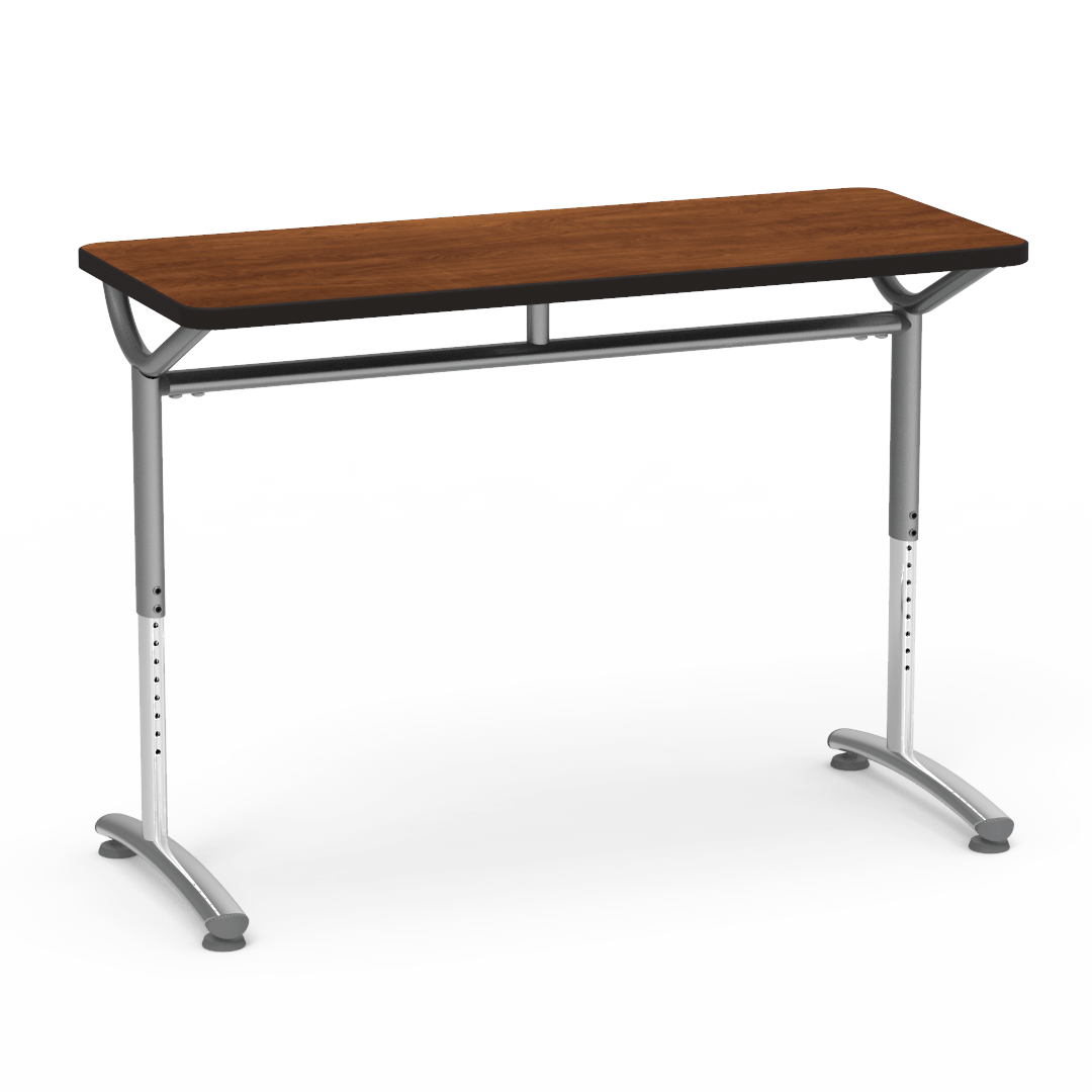 Virco TEXT Series Training Study Computer Desk Table 48"W x 20"D x 26"-34"H (TABLE-TE20488YADJ)