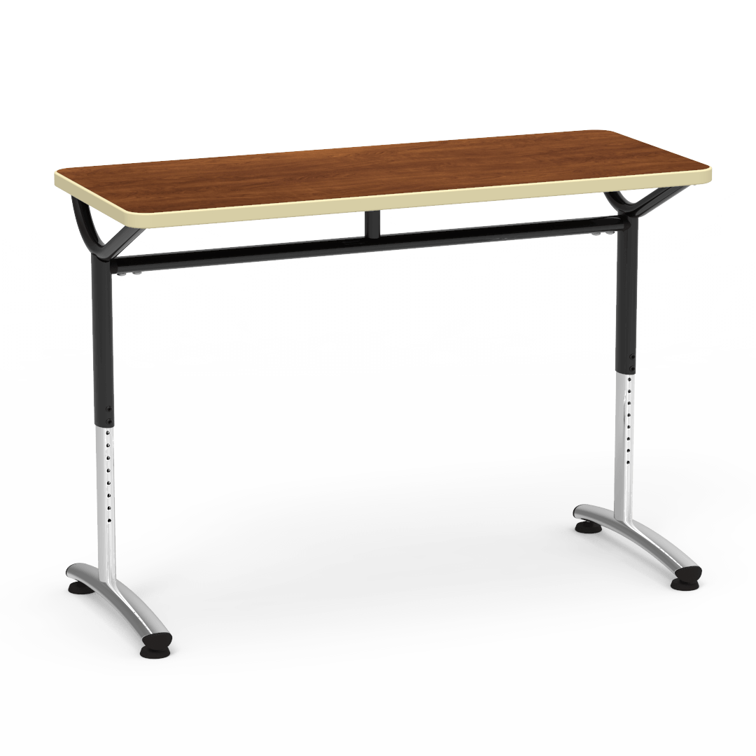Virco TEXT Series Training Study Computer Desk Table 48"W x 20"D x 26"-34"H (TABLE-TE20488YADJ)