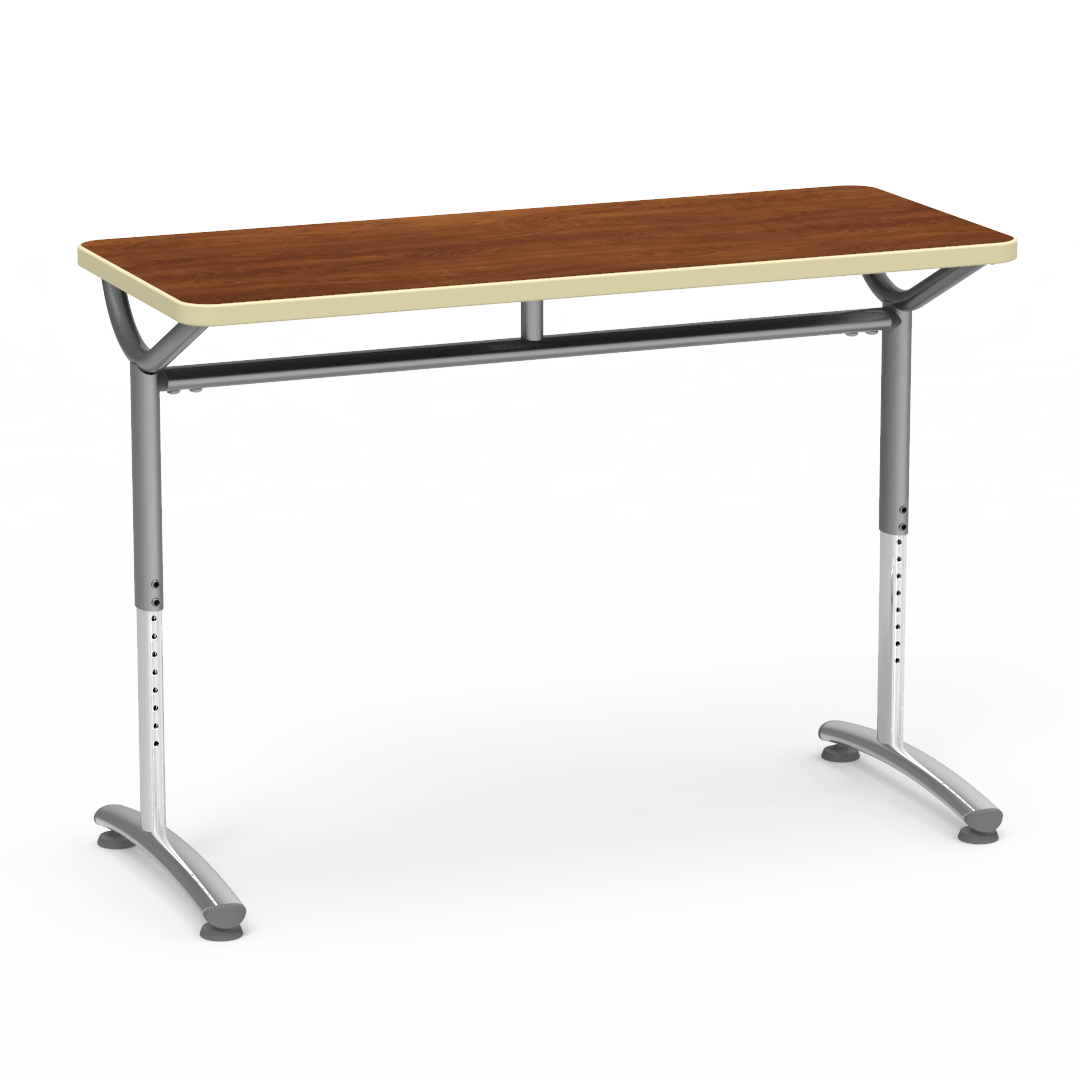 Virco TEXT Series Training Study Computer Desk Table 48"W x 20"D x 26"-34"H (TABLE-TE20488YADJ)