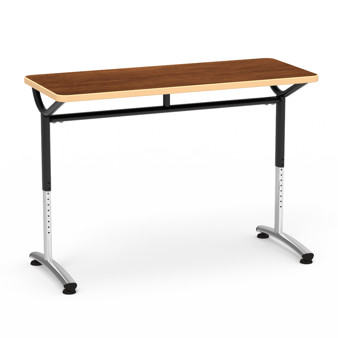 Virco TEXT Series Training Study Computer Desk Table 48"W x 20"D x 26"-34"H (TABLE-TE20488YADJ)