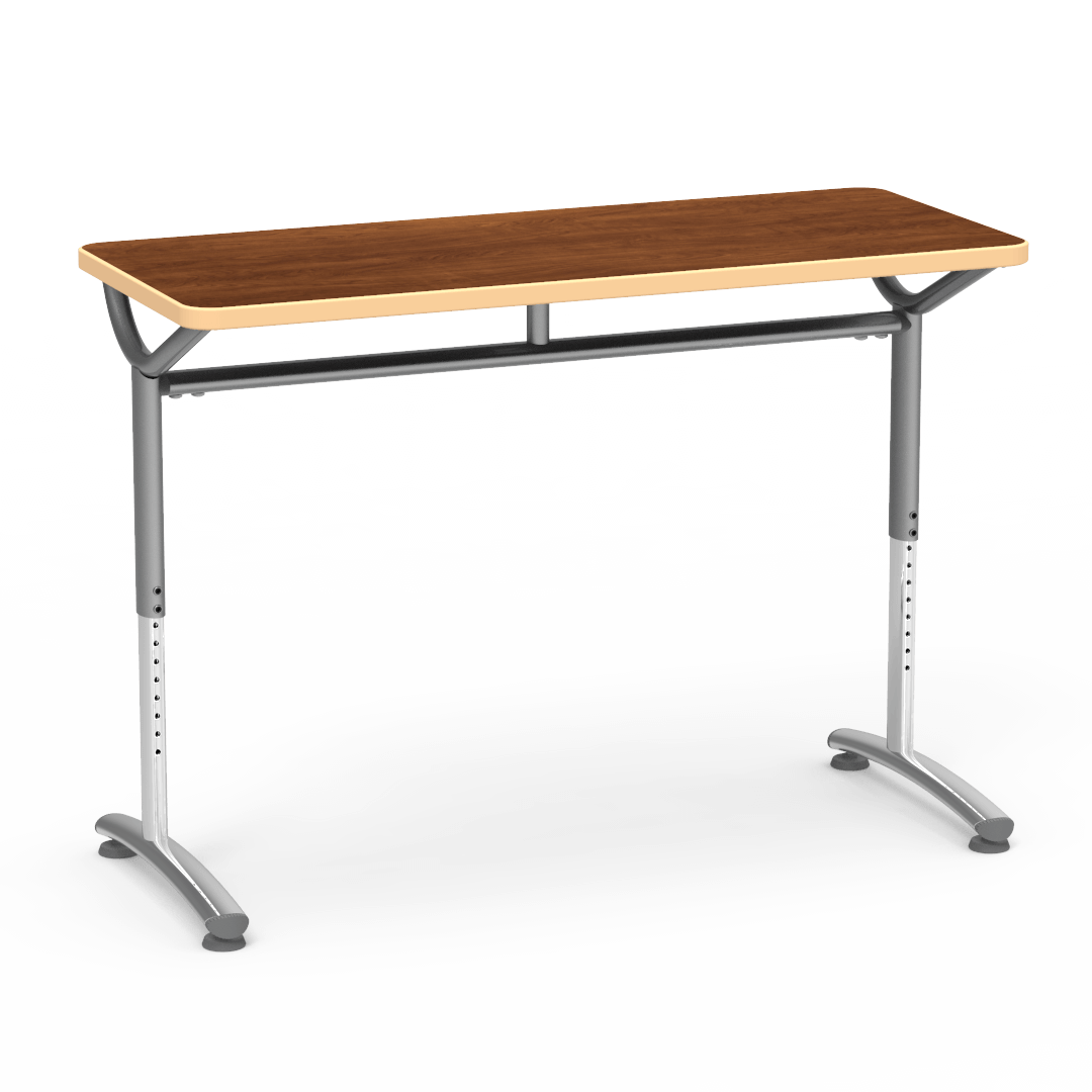 Virco TEXT Series Training Study Computer Desk Table 48"W x 20"D x 26"-34"H (TABLE-TE20488YADJ)