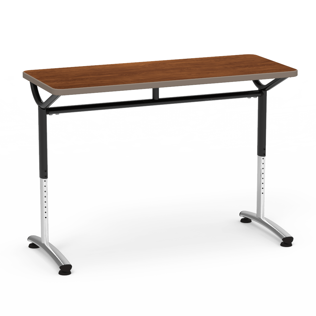 Virco TEXT Series Training Study Computer Desk Table 48"W x 20"D x 26"-34"H (TABLE-TE20488YADJ)