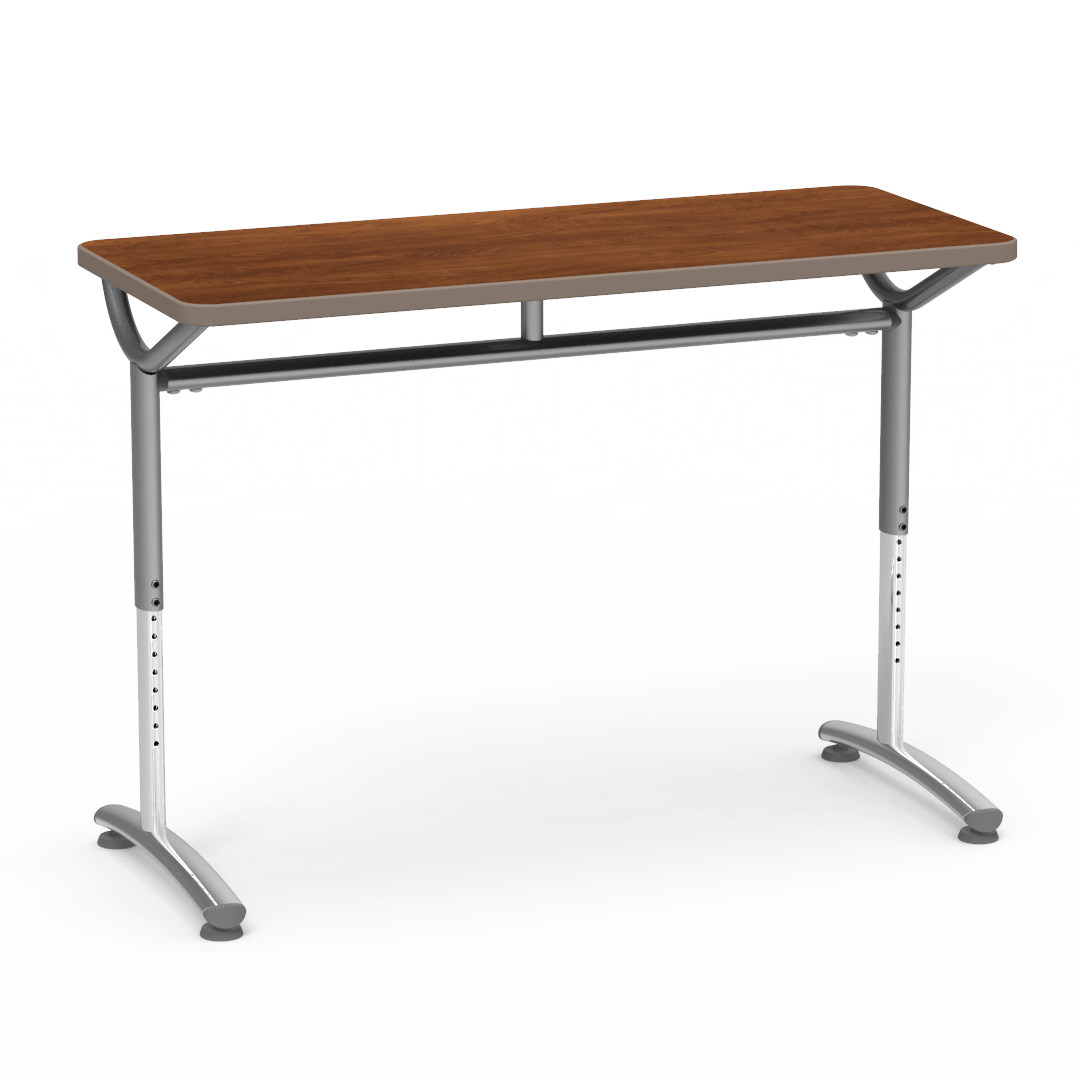 Virco TEXT Series Training Study Computer Desk Table 48"W x 20"D x 26"-34"H (TABLE-TE20488YADJ)