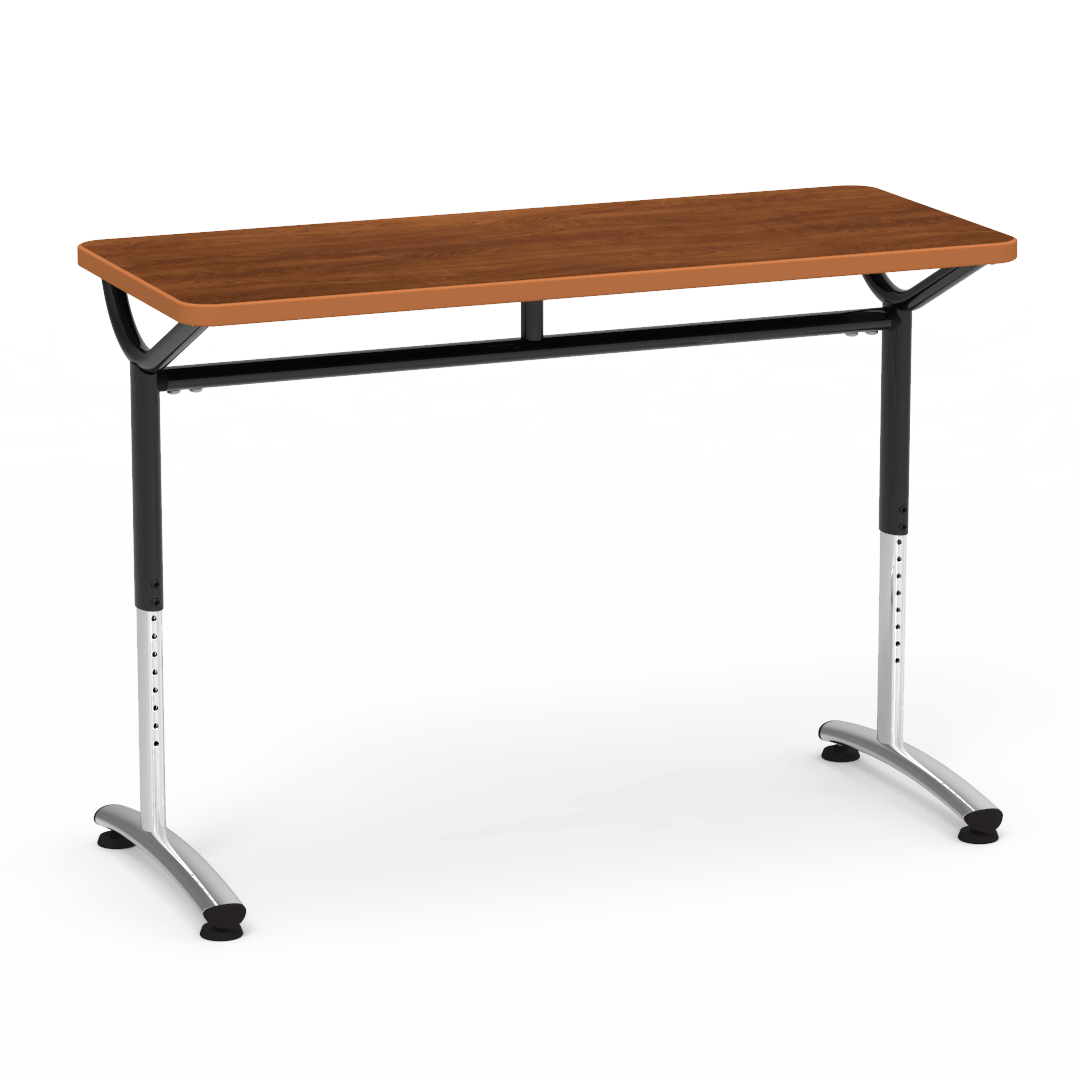 Virco TEXT Series Training Study Computer Desk Table 48"W x 20"D x 26"-34"H (TABLE-TE20488YADJ)
