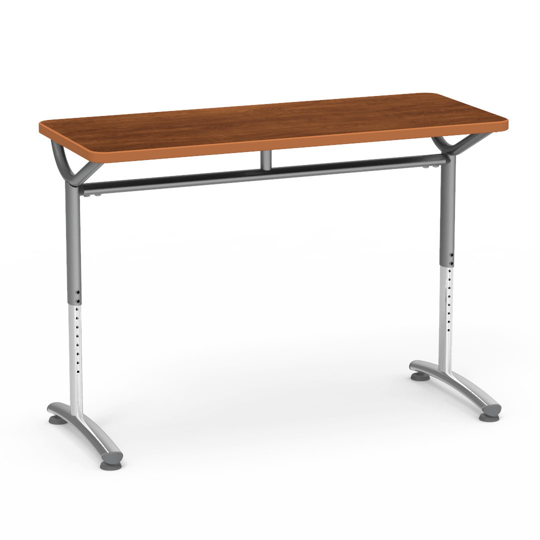 Virco TEXT Series Training Study Computer Desk Table 48"W x 20"D x 26"-34"H (TABLE-TE20488YADJ)