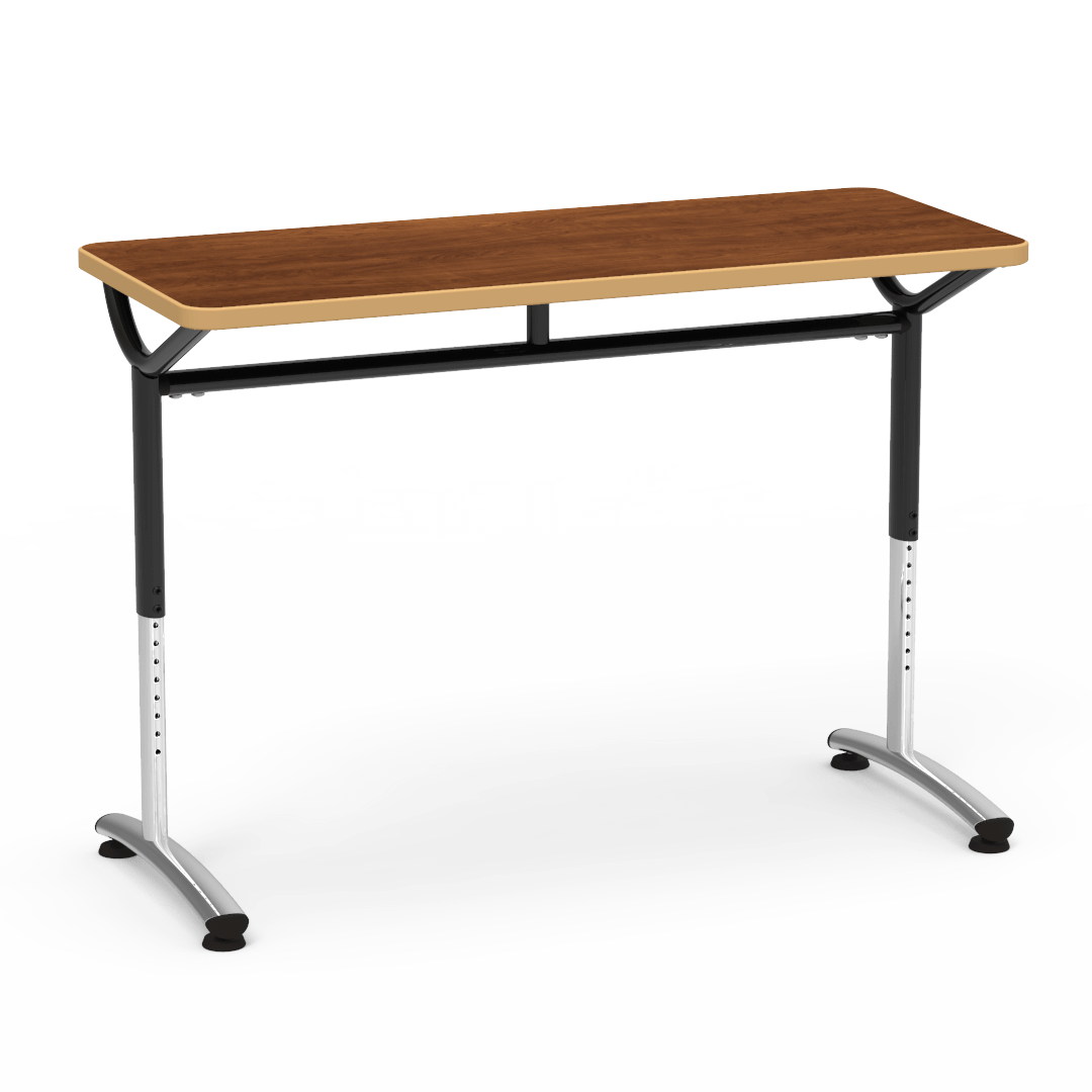 Virco TEXT Series Training Study Computer Desk Table 48"W x 20"D x 26"-34"H (TABLE-TE20488YADJ)