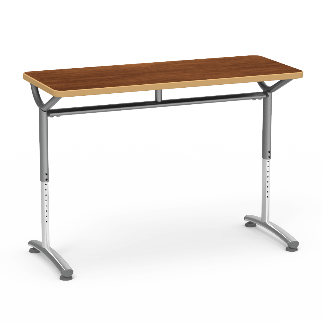 Virco TEXT Series Training Study Computer Desk Table 48"W x 20"D x 26"-34"H (TABLE-TE20488YADJ)