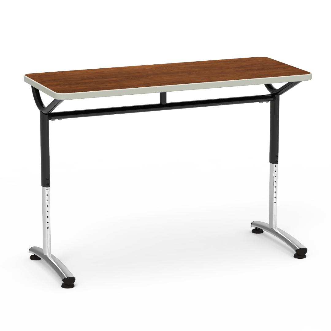Virco TEXT Series Training Study Computer Desk Table 48"W x 20"D x 26"-34"H (TABLE-TE20488YADJ)