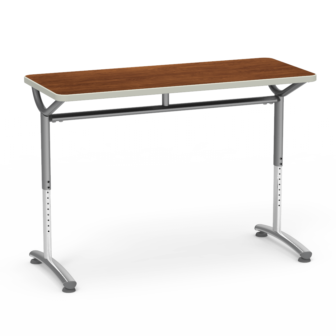 Virco TEXT Series Training Study Computer Desk Table 48"W x 20"D x 26"-34"H (TABLE-TE20488YADJ)