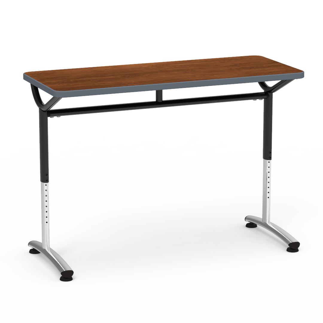 Virco TEXT Series Training Study Computer Desk Table 48"W x 20"D x 26"-34"H (TABLE-TE20488YADJ)
