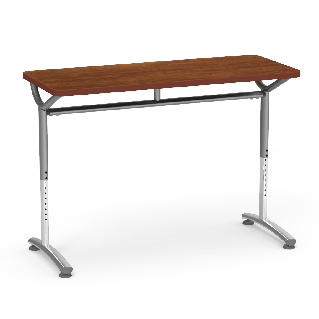 Virco TEXT Series Training Study Computer Desk Table 48"W x 20"D x 26"-34"H (TABLE-TE20488YADJ)
