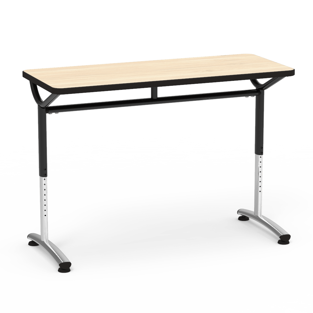 Virco TEXT Series Training Study Computer Desk Table 48"W x 20"D x 26"-34"H (TABLE-TE20488YADJ)