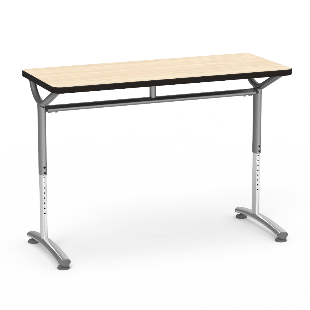 Virco TEXT Series Training Study Computer Desk Table 48"W x 20"D x 26"-34"H (TABLE-TE20488YADJ)