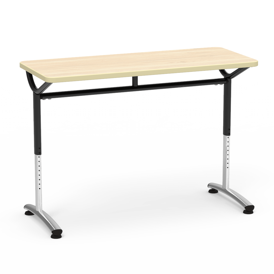Virco TEXT Series Training Study Computer Desk Table 48"W x 20"D x 26"-34"H (TABLE-TE20488YADJ)