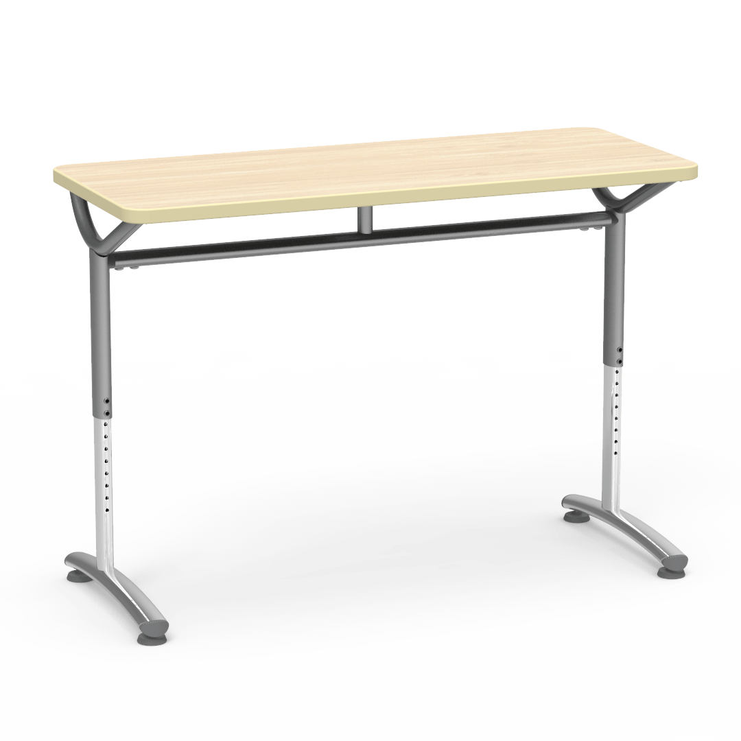 Virco TEXT Series Training Study Computer Desk Table 48"W x 20"D x 26"-34"H (TABLE-TE20488YADJ)