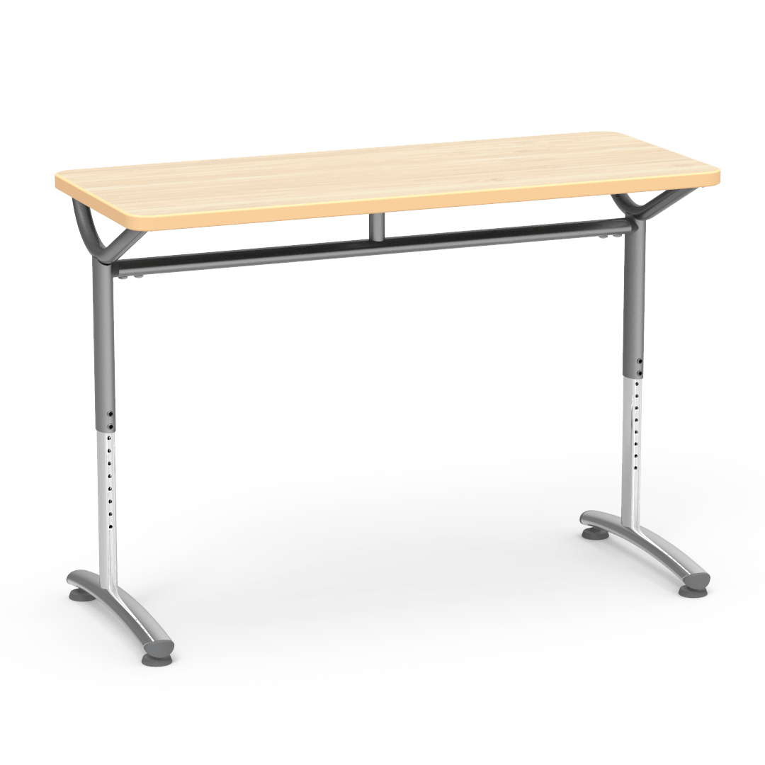 Virco TEXT Series Training Study Computer Desk Table 48"W x 20"D x 26"-34"H (TABLE-TE20488YADJ)