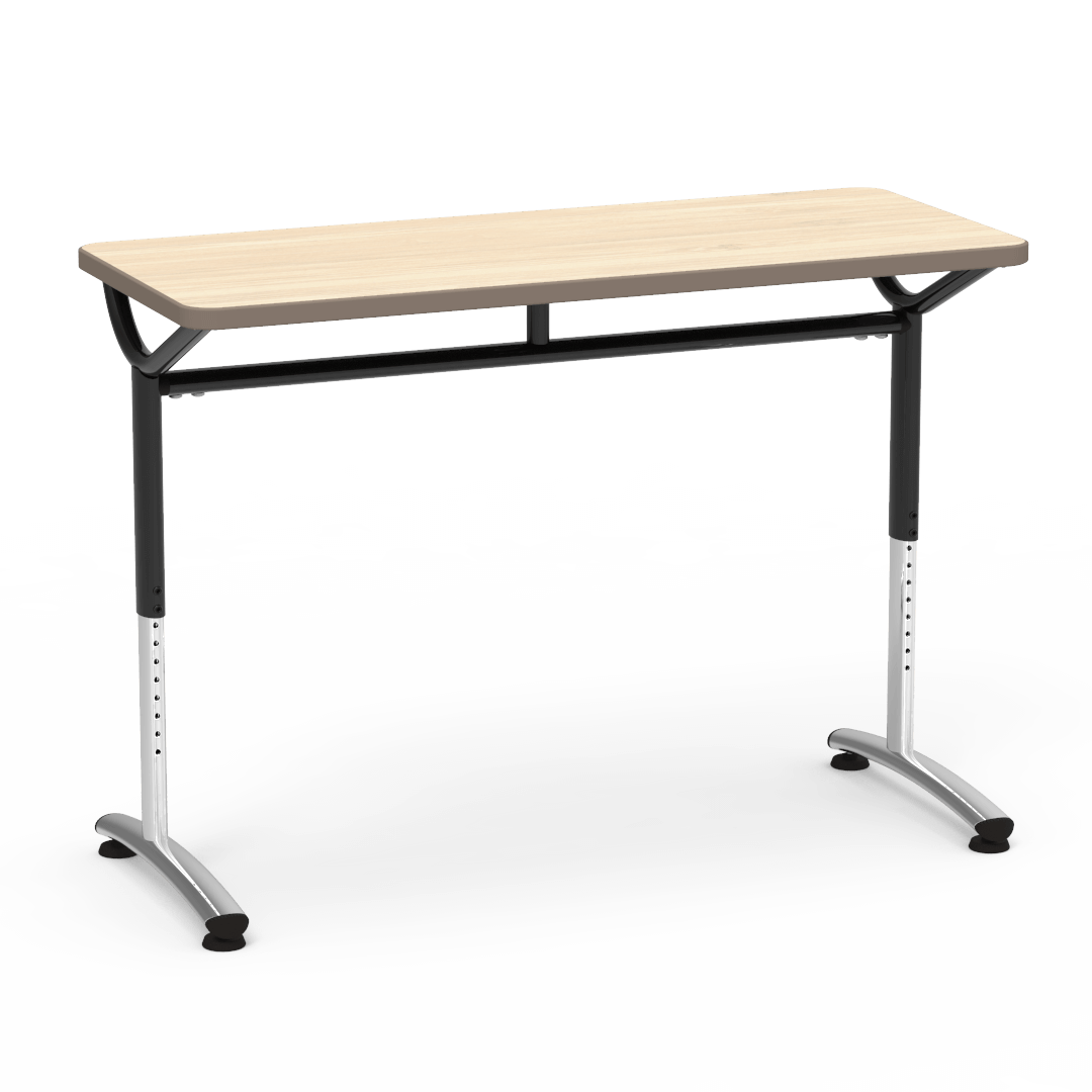 Virco TEXT Series Training Study Computer Desk Table 48"W x 20"D x 26"-34"H (TABLE-TE20488YADJ)