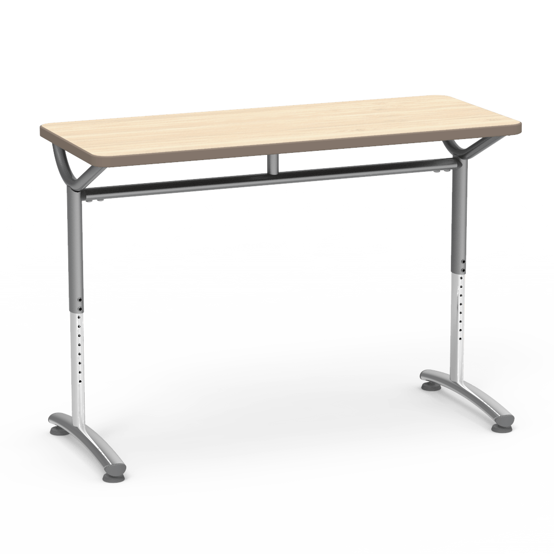 Virco TEXT Series Training Study Computer Desk Table 48"W x 20"D x 26"-34"H (TABLE-TE20488YADJ)