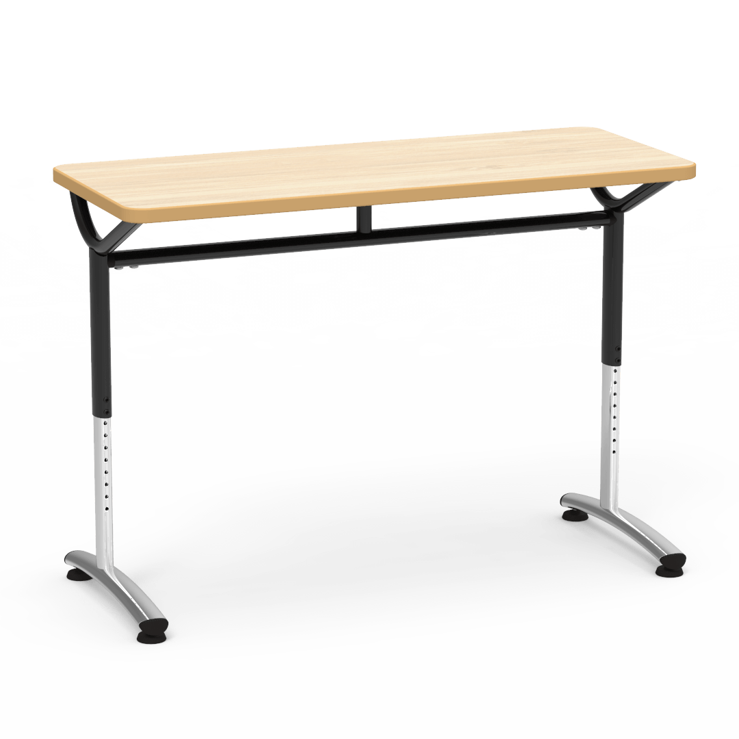 Virco TEXT Series Training Study Computer Desk Table 48"W x 20"D x 26"-34"H (TABLE-TE20488YADJ)