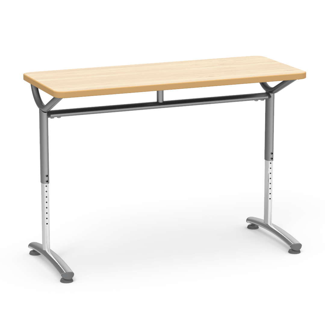 Virco TEXT Series Training Study Computer Desk Table 48"W x 20"D x 26"-34"H (TABLE-TE20488YADJ)