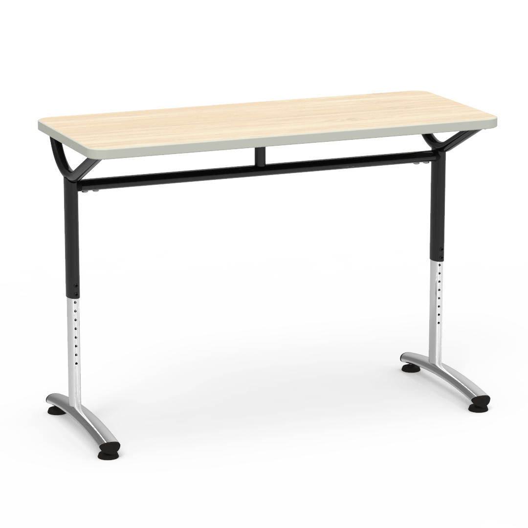 Virco TEXT Series Training Study Computer Desk Table 48"W x 20"D x 26"-34"H (TABLE-TE20488YADJ)