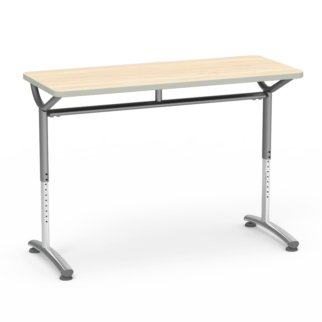 Virco TEXT Series Training Study Computer Desk Table 48"W x 20"D x 26"-34"H (TABLE-TE20488YADJ)