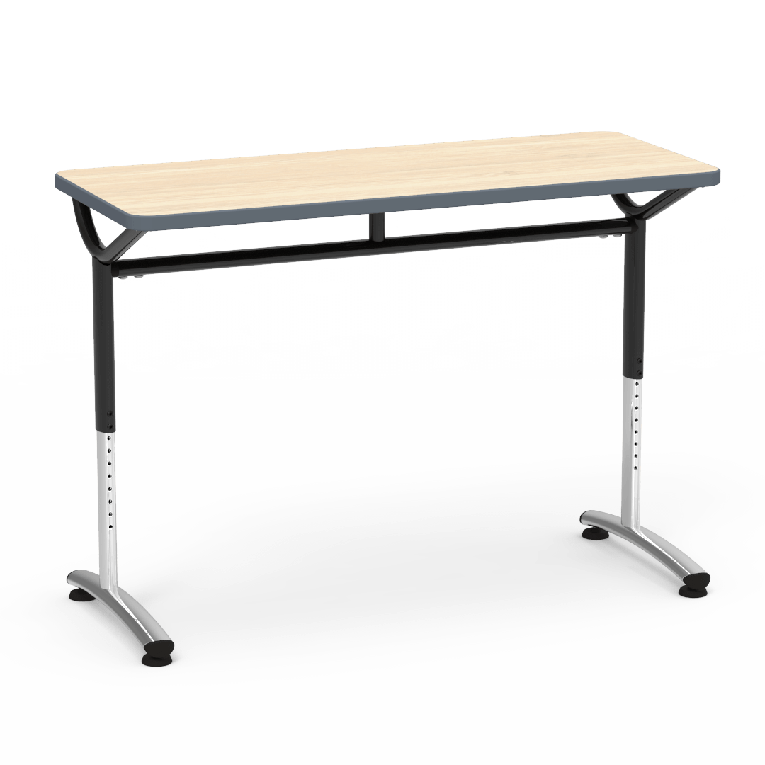 Virco TEXT Series Training Study Computer Desk Table 48"W x 20"D x 26"-34"H (TABLE-TE20488YADJ)