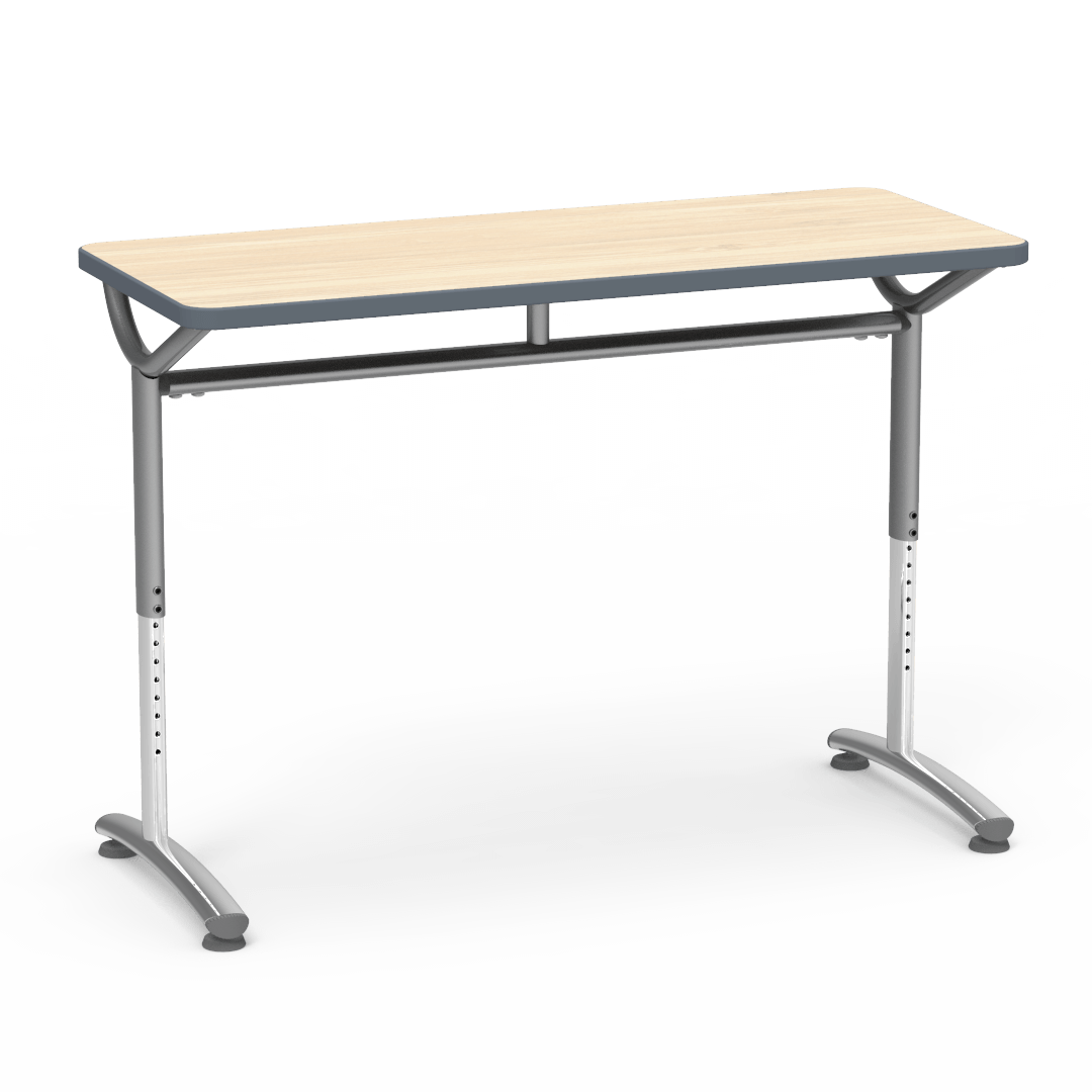 Virco TEXT Series Training Study Computer Desk Table 48"W x 20"D x 26"-34"H (TABLE-TE20488YADJ)