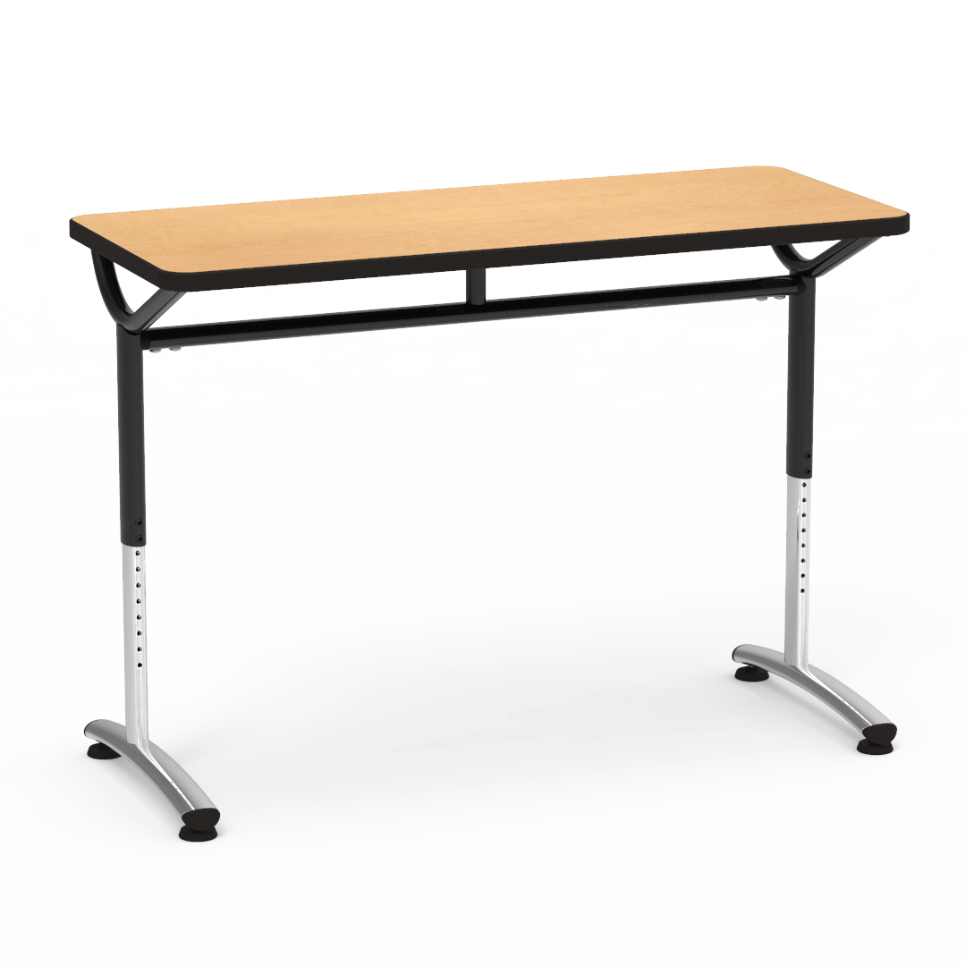 Virco TEXT Series Training Study Computer Desk Table 48"W x 20"D x 26"-34"H (TABLE-TE20488YADJ)