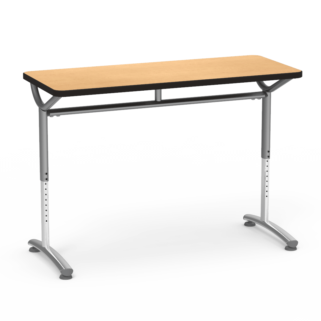 Virco TEXT Series Training Study Computer Desk Table 48"W x 20"D x 26"-34"H (TABLE-TE20488YADJ)