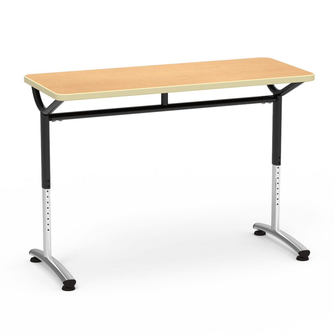 Virco TEXT Series Training Study Computer Desk Table 48"W x 20"D x 26"-34"H (TABLE-TE20488YADJ)