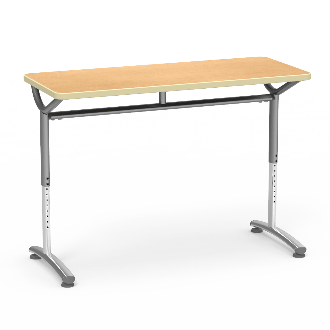 Virco TEXT Series Training Study Computer Desk Table 48"W x 20"D x 26"-34"H (TABLE-TE20488YADJ)