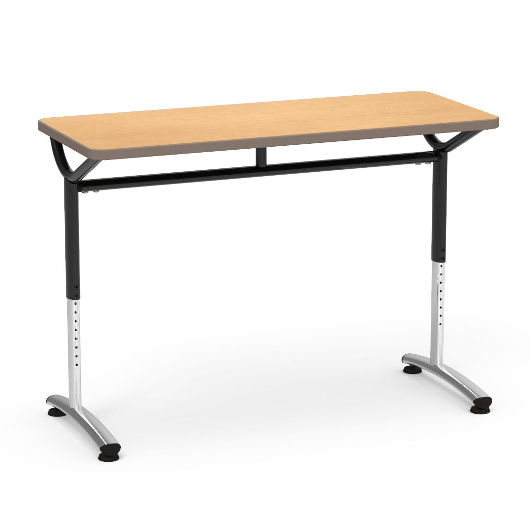 Virco TEXT Series Training Study Computer Desk Table 48"W x 20"D x 26"-34"H (TABLE-TE20488YADJ)