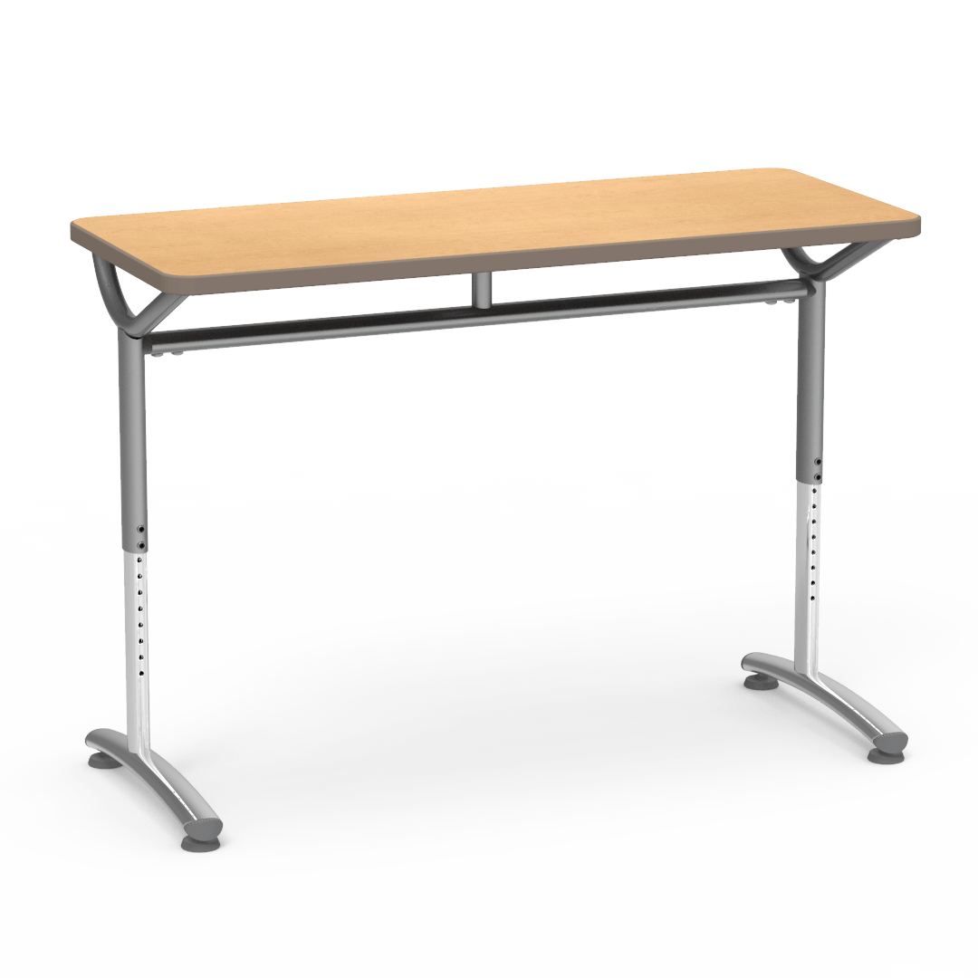 Virco TEXT Series Training Study Computer Desk Table 48"W x 20"D x 26"-34"H (TABLE-TE20488YADJ)