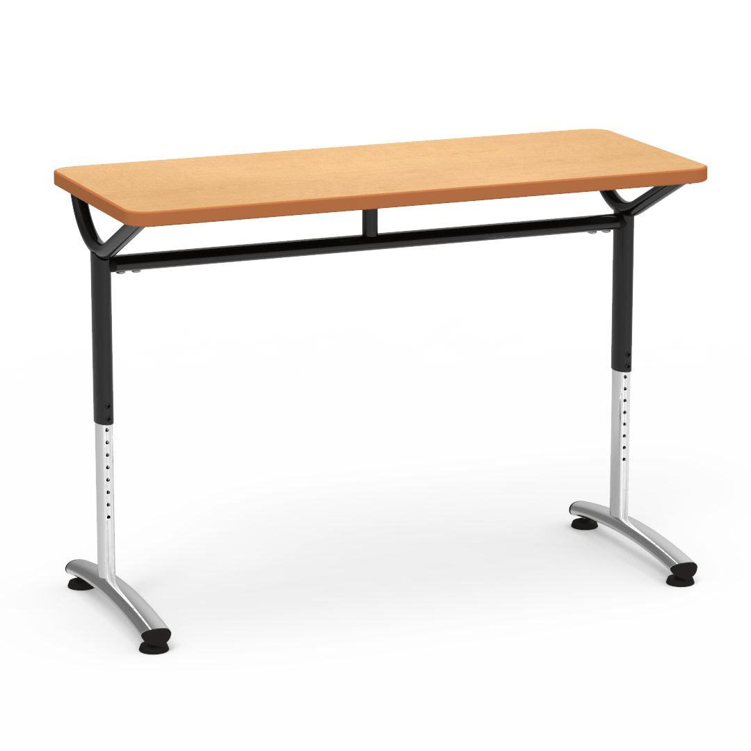 Virco TEXT Series Training Study Computer Desk Table 48"W x 20"D x 26"-34"H (TABLE-TE20488YADJ)