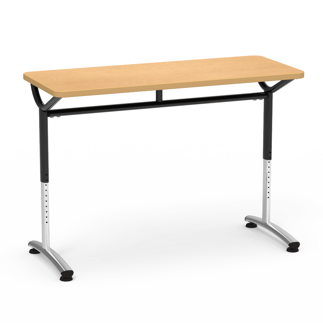 Virco TEXT Series Training Study Computer Desk Table 48"W x 20"D x 26"-34"H (TABLE-TE20488YADJ)