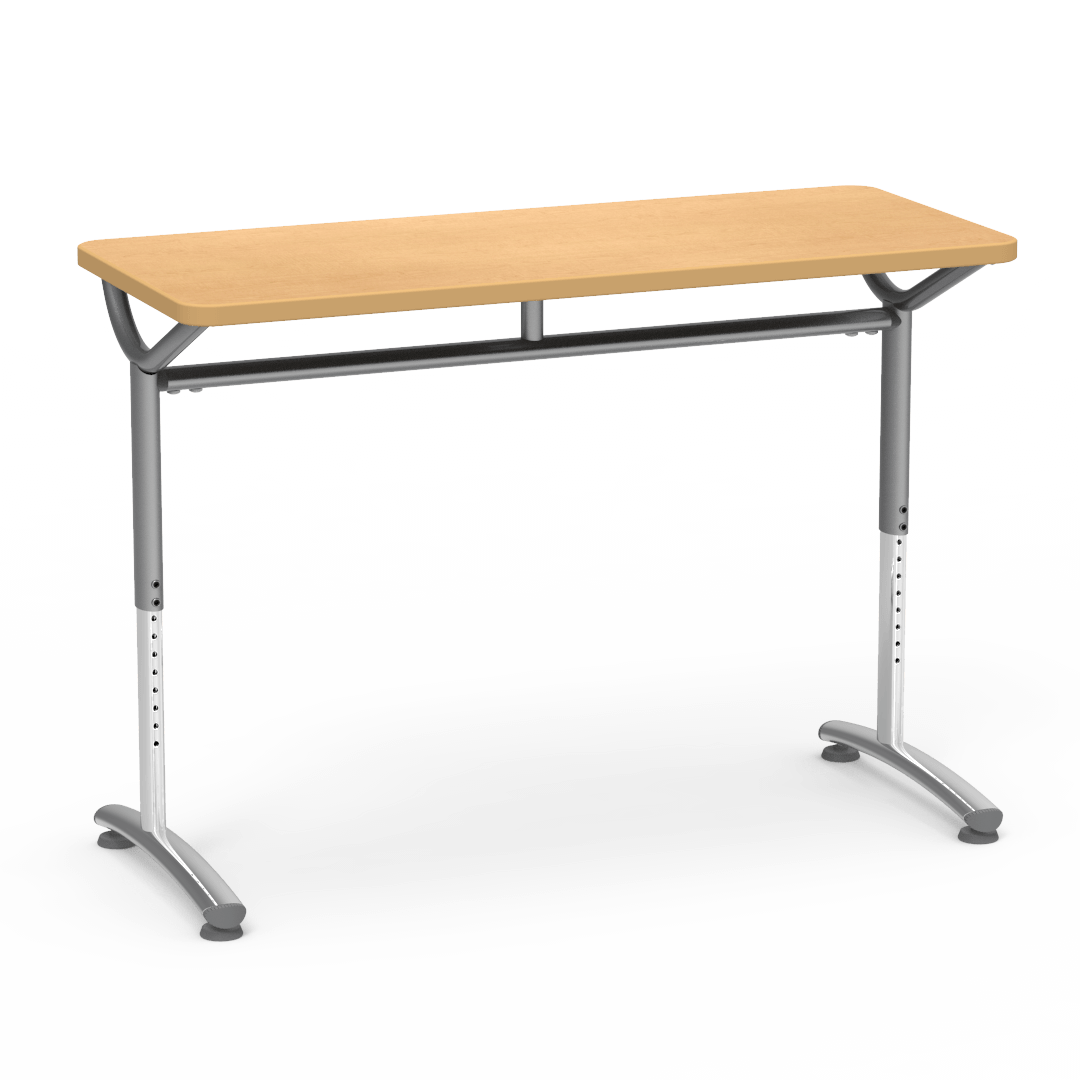 Virco TEXT Series Training Study Computer Desk Table 48"W x 20"D x 26"-34"H (TABLE-TE20488YADJ)