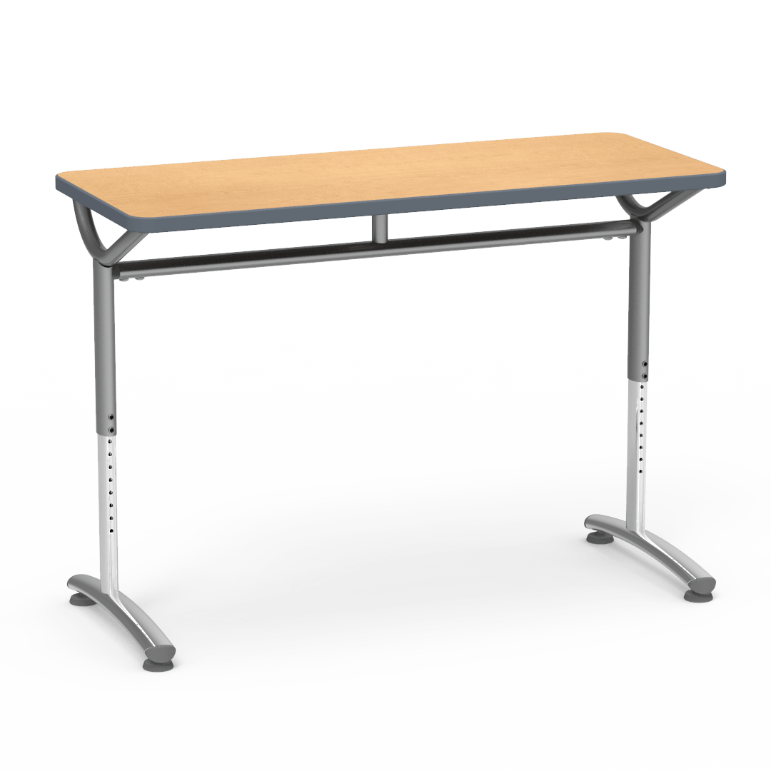 Virco TEXT Series Training Study Computer Desk Table 48"W x 20"D x 26"-34"H (TABLE-TE20488YADJ)