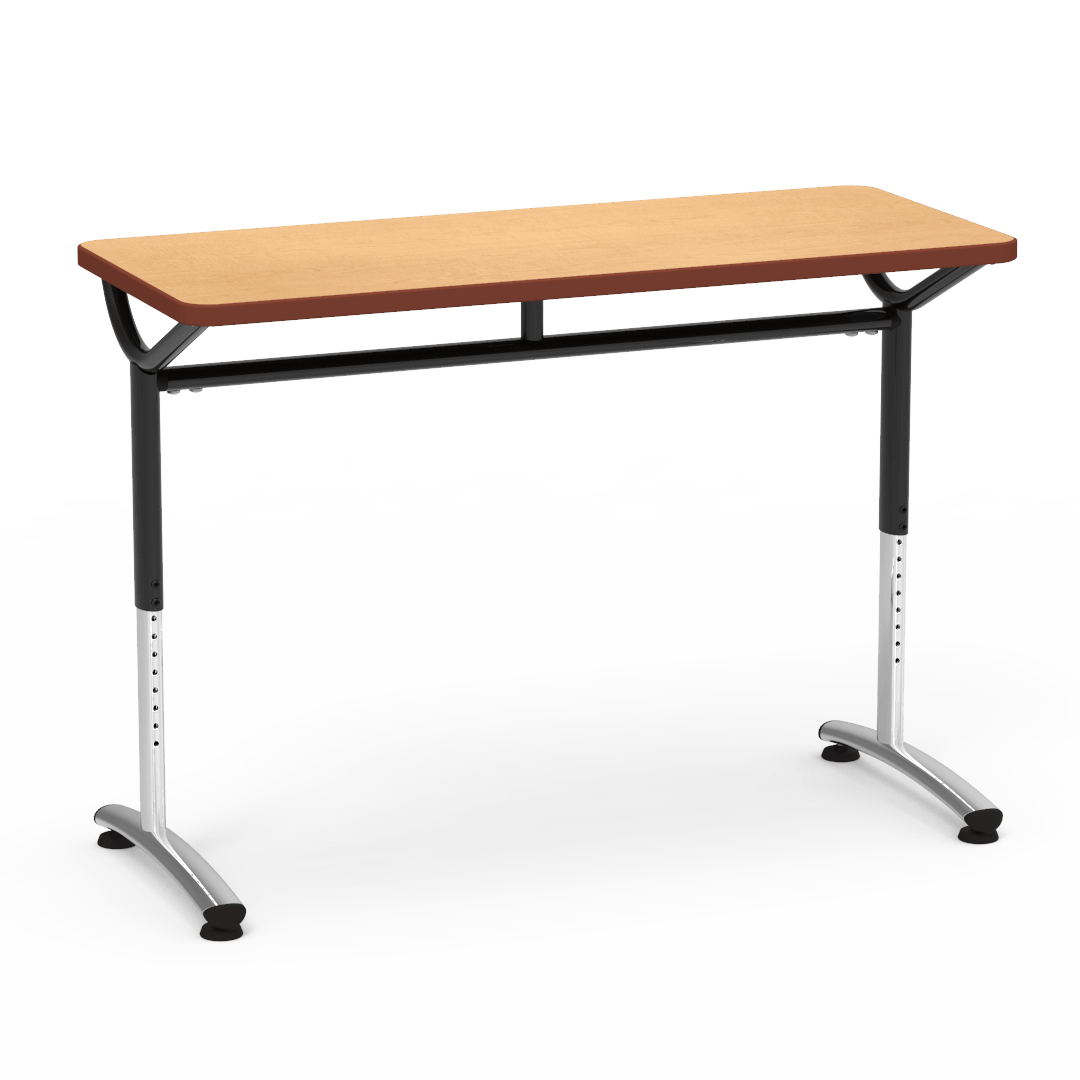 Virco TEXT Series Training Study Computer Desk Table 48"W x 20"D x 26"-34"H (TABLE-TE20488YADJ)