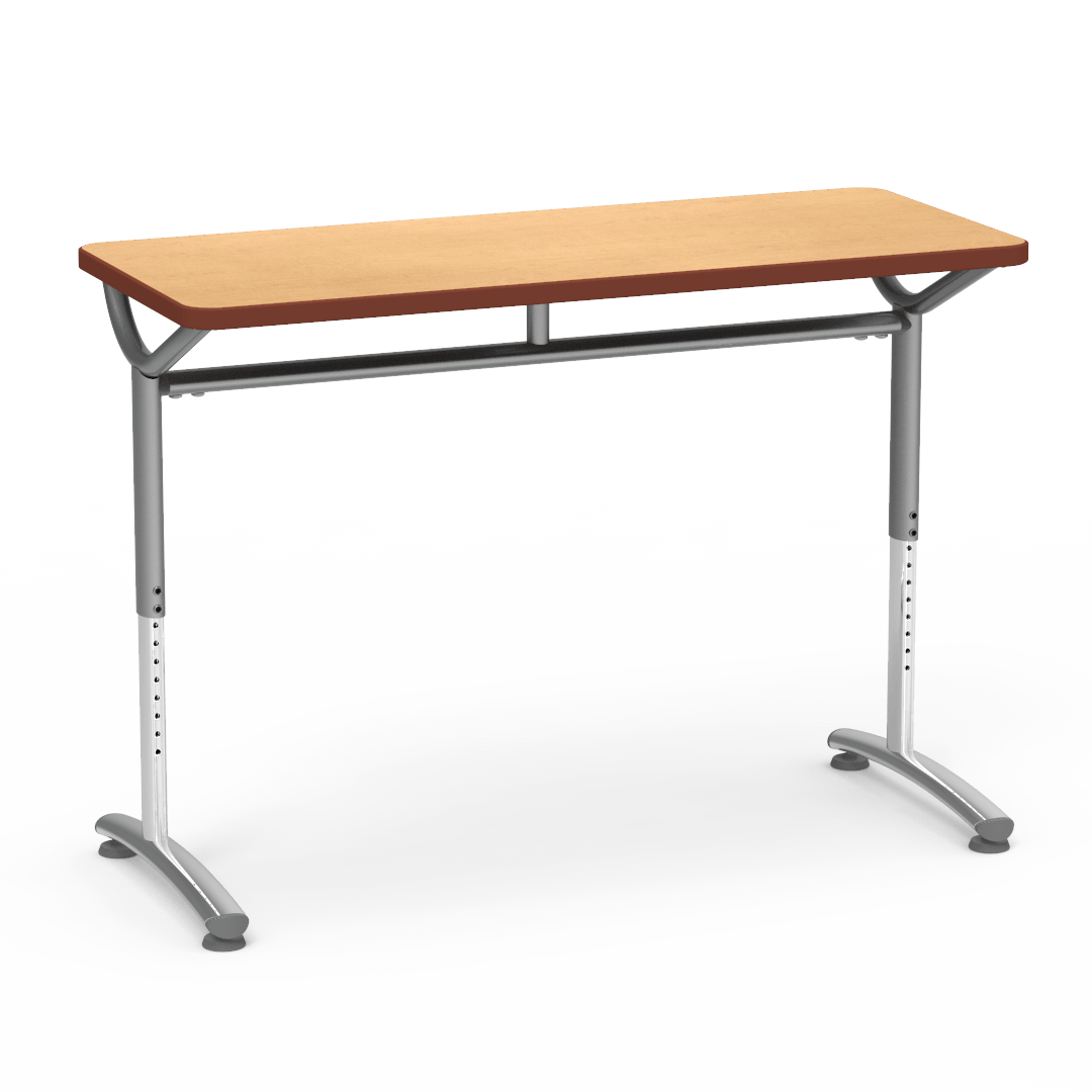 Virco TEXT Series Training Study Computer Desk Table 48"W x 20"D x 26"-34"H (TABLE-TE20488YADJ)