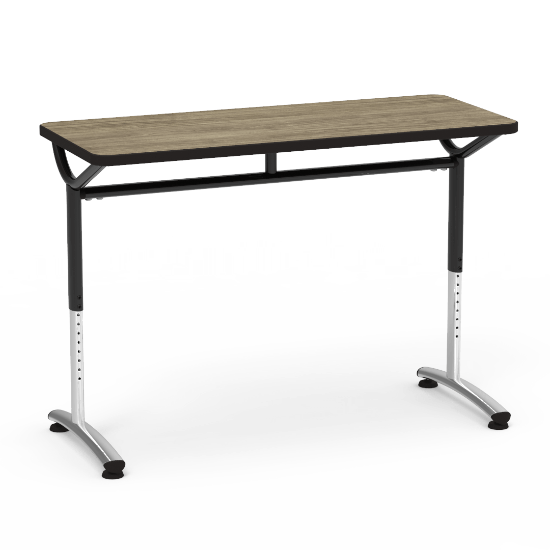 Virco TEXT Series Training Study Computer Desk Table 48"W x 20"D x 26"-34"H (TABLE-TE20488YADJ)