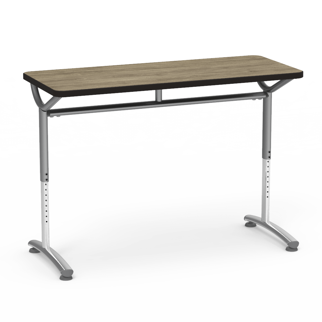 Virco TEXT Series Training Study Computer Desk Table 48"W x 20"D x 26"-34"H (TABLE-TE20488YADJ)