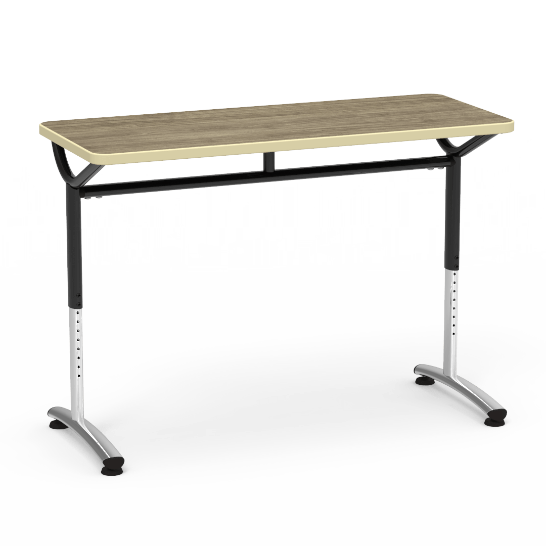 Virco TEXT Series Training Study Computer Desk Table 48"W x 20"D x 26"-34"H (TABLE-TE20488YADJ)